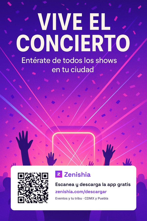 Cartel Concierto neón